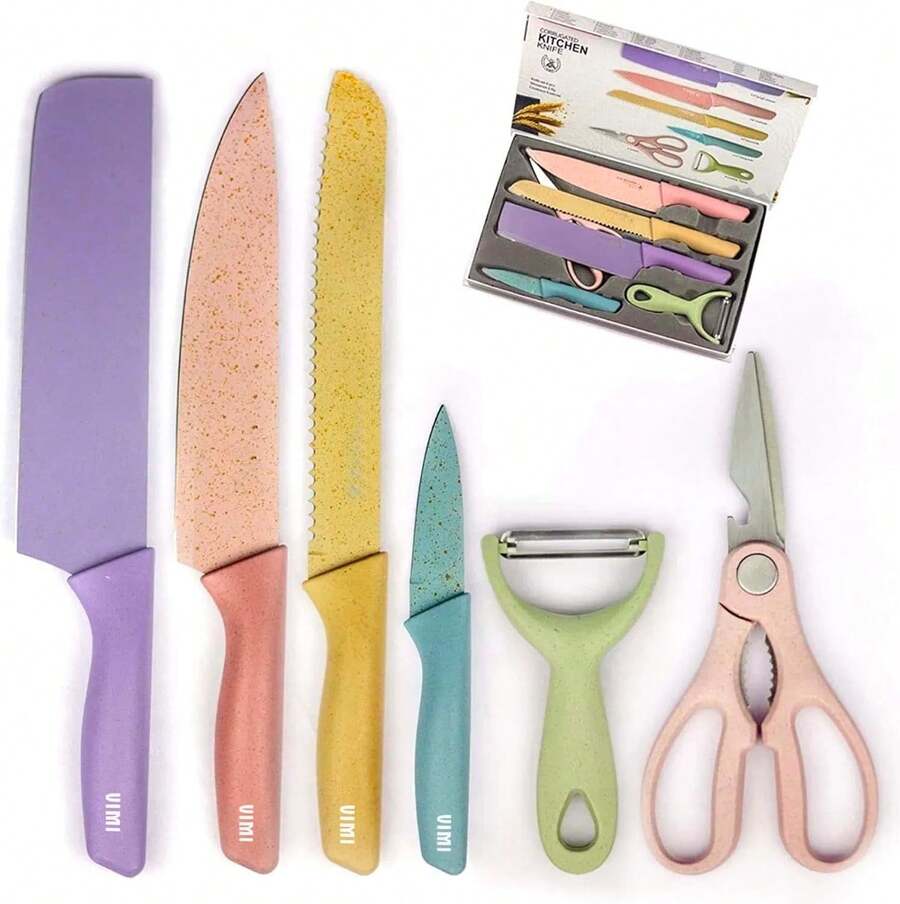 Set completo de cuchillos 6 PZ para el hogar la cocina incluye 6 PZ no te pierdas de este set completo