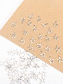 60 piezas de encantos para hacer joyas, colgante de pentagrama calado. Regalos para mujeres, artículos de boda, encantos para hacer joyas, encantos para pulseras, encantos. Adecuado para hacer collares DIY, pulseras, pendientes, móviles, decoraciones. Manualidades y regalos diarios. Crea tus propias joyas únicas con estos encantos.