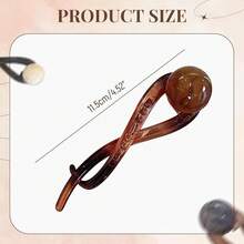 Nuevo Pinzas para El Pelo, 3 Piezas de Perlas Clip, Hair Clips, Clip de Plátano, Elegantes Pinzas para el Pelo de Moda, Accesorios para el Cabello de Moda para Mujeres y Niñas (Marrón) - color 3 - Ver 8