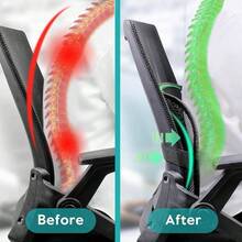 Mesh Back Support, Mesh Lumbar Support Cushion Flow Chair Back Support With Elastic Strap Back Rest Home Office Chair Car Back Pain Relief - 2 Pack - View 9