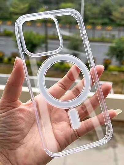 Sanrio Capa de carregamento magnético transparente em gel macio | Compatível com carregamento magnético, resistente a choques e fina, compatível com Apple/