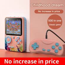 G5掌上游戏机，500合1经典游戏，单人/双人复古街机控制器，缓解压力，生日礼物 - 彩色 - 查看 1
