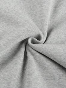 Customized Autumn Winter Personalized Men's Casual Loose Hoodie Sweatshirt - Add Your Own Images And Your Text Family /Selfie/Pet/Friend/Lover - Grey - View 6