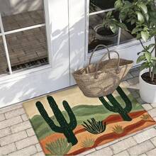 Tapis en fausse laine, tapis cactus, paillasson, tapis de cuisine, tapis de salle de bain, tapis de buanderie, convient pour la cuisine, l'entrée, la salle de bain, la buanderie, le couloir, la décoration et l'embellissement du salon