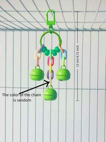 1 szt. akrylowa zabawka dzwonek dla papugi, zawieszka do klatki dla ptaków, zabawka dzwonek do gryzienia ptaków, uspokajająca zabawka dzwonek, dekoracyjna zawieszka do klatki dla ptaków, artykuły dla ptaków