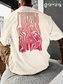 Camiseta Oversized Streetwear Academia Prisioner Psicodélico Gratife REF 7326 FLUXOGEEK - Caqui - Visão 7