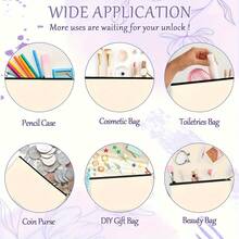 2 piezas, Bolsa de maquillaje con estampado de versículos bíblicos y bolsa de cosméticos con cremallera y bolsa de artículos de tocador - Bolsa de medicina reutilizable estilo bohemio, bolsa de almacenamiento con tema de familia cristiana y estética universitaria - Para la escuela, la decoración del hogar de verano, la bolsa de aperitivos 9in*6in