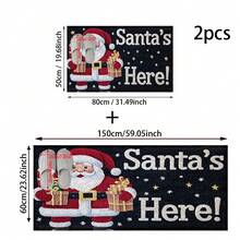 1 pieza/2 piezas Alfombra de baño con estampado de cascanueces navideño, de material de imitación de cachemira con decoración esponjosa, apta para baño, entrada, cocina y otras ocasiones, lavable a máquina, decoración navideña, se puede regalar - Multicolor - Ver 15