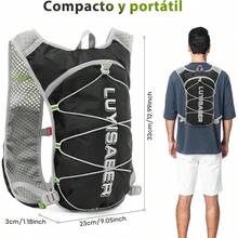 Mochila de Hidratacin, Mochila Ligera para Exteriores, con 2 litros Vejiga de Agua Chaleco para Correr a Prueba de Fugas, para Hombre Mujer, para Hiking, Campismo, Ciclismo y ms - Gris - Ver 4