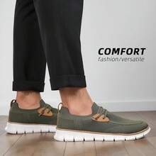 Mens Casual Loafers Shoes Slip On Fashion Walking Dress Sneakers Business Oxfords Work Lightweight Soft Sole Zapatos-20256688 - 綠色 - 查看 7