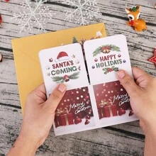3D Pop Up Christmas Card Santa Claus Greeting Card Unique Creative Holiday Card Gift For Family Friends Teachers Stationery - Single Piece - View 3