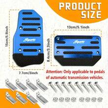 2件套汽车防滑铝合金踏板，防滑汽车刹车踏板，油门踏板套踏板垫套件，防滑汽车踏板垫通用替换件 - 彩色 - 查看 4