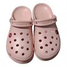 Babuche Corfly Plataforma 100% EVA Solado Antiderrapante Macio Leve Feminino  Simples    básico  Bonitinho  Praia    Tecido vazado    Praia - Rosa Bebê - Visão 3