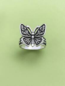 1pc Simple Unique 925 Sterling Silver Butterfly Ring Women Fine Jewelry Gift - Bạc - Xem 19