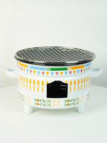 1 套便携式烧烤炉，适用于庭院、户外野餐和聚会；也可用作室内水壶泡茶炉、取暖炉、火炉和冬季家用炭炉，兼容食物夹和烧烤网 - 多色烤爐 - 查看 16