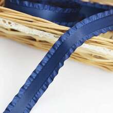 1 pièce Ruban satin, 2,2 cm x 5 yards, emballage de gâteau, emballage de fleurs pour cadeaux, ruban en polyester pour ourlet de robe, nœud fait main, accessoire pour cheveux, accessoire vestimentaire, ruban à volants, décoration de mariage, DIY fait main, coiffe, broche