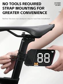 WEST BIKING Number Plate Taillights - LED Number With Digital Display, Suitable For Road Bicycles | Rechargeable Riding Taillights Night Riding Accessories