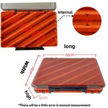 Double-Sided Fishing Lure Box, Fishing Tackle Storage Box, Lure Organizer, Compartment Design, Compact Size With Large Capacity