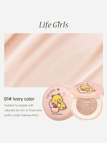 Life Girls 1 件装保湿、亮泽、持久、无瑕气垫粉底液，轻盈、自然遮瑕 - 彩色 - 查看 8