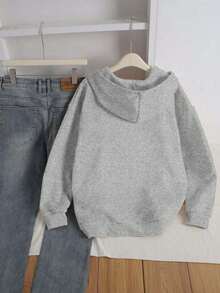 Cartoon Dinosaur Pattern Print Sweet And Gentle Temperament Fall Clothes Plus Size, Autumn And Winter Women's Plus Size Casual Dinosaur Pocket Drawstring Hoodie Fall Tops Women, Women's Fall Plus Size Clothes