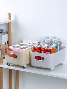 带粘性轮子的储物盒配件、带轮垃圾桶轮子和带轮收纳盒 - 彩色 - 查看 6