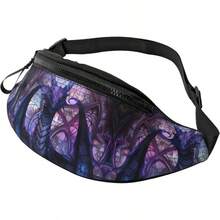 Rioneras cruzadas para mujeres y hombres, bolsa de cintura de viaje para mujeres y hombres de fantasa con dragn en la catedral