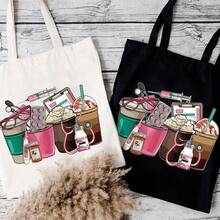 Fun Nurse Tote Bag, Polyester Large Capacity Simple Style Durable Tote Bags Outdoor Picnic, Party, Travelling, Shopping