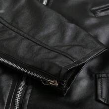 Icebanner Perfect Men's Motocycle Jacket, Soft And Durable Classic Economy Black PU Leather Zipper Jacket Men With Pocket - Black - View 7