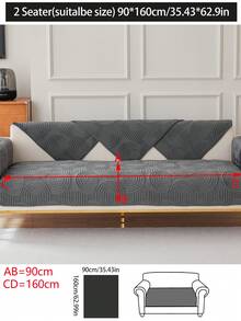 1 Vỏ gối sofa dày ấm áp thời trang thu đông, đệm ghế sofa chống trượt hiện đại tối giản, vỏ bọc sofa chống bụi và có thể giặt được, mềm mại và chống phai màu, thân thiện với thú cưng, phù hợp với ghế sofa hình chữ L và ghế sofa 1/2/3/4 chỗ ngồi, thích hợp cho phòng ngủ, văn phòng, phòng khách - Màu xám đen - Xem 16