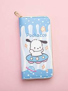 1个儿童钱包，中长款拉链手拿包，卡通风格时尚PU皮革学生钱包零钱包 - 彩色 - 查看 3