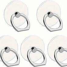 2pcs/5pcs Acrylic Phone Ring Holder Stand, Waterproof 360° Rotatable Stand With Vertical Flip, For Smartphones Compatible With IPhone, Android Phone, Gift For Birthday, Family, Friends Finger Ring Holder, Phone Grip, Phone Accessories - Clear - View 10