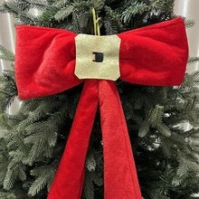 1pc Red Bow Plush Santa Leg Decor - Soft Wool Christmas Ornament For Tree, Home And Window Display - Ideal For Christmas, Wedding, Valentine's Day And Thanksgiving Decoration, Holiday Decor Home Decor Christmas Decorations Room Decor - Red - View 6