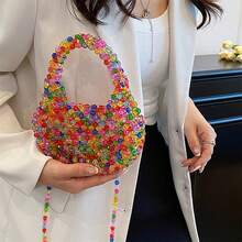 Women's Beaded Handbag With Removable Shoulder Strap Fashionable Mini Crossbody Bag For Work, Travel - màu sắc - Xem 2