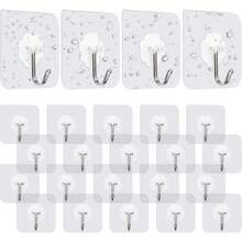 Ganchos Adhesivos Transparentes Impermeables Reutilizables 24 Piezas - 1 - Ver 10
