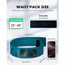 - Rionera para correr con cinturn: cintura elstica delgada para entrenamiento deportivo para hombres y mujeres, cinturn para correr para telfono y correr, Azul, Large - inicial - Ver 5