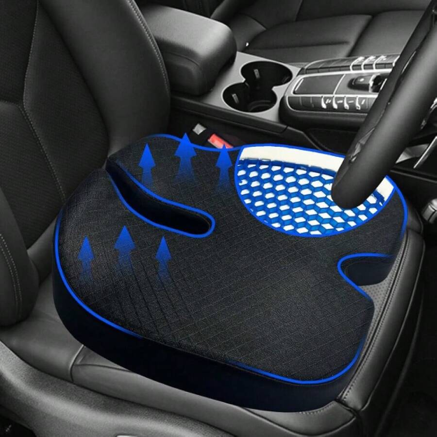 3D Gel & Memory Foam Car Seat Cushion For Driving - Breathable Honeycomb Gel & Support Orthopedic Coccyx,Tailbone,Sciatica & Back Pain Relief-Office Chairs,Wheelchair,19067616 - Nhiều màu - Xem 1