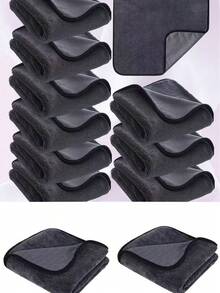 1pc/2pcs/3pcs/6pcs/9pcs/12pcs New Bestselling Double-Layer Thickened Braided Car Wash Towel, Absorbent Microfiber Cloth, No Trace Left - Multicolor - View 3