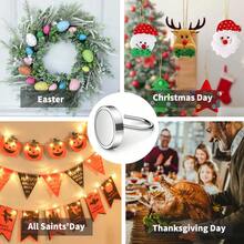 8pcs Heavy Duty Magnetic Hooks, 74LBS Holding Capacity, Wall Mounted Hooks, Easy Installation And Quick Release, Rust-Resistant Metal, For Kitchen, Bathroom, Garage Storage, Key Holder, RV, Christmas, Office Organization