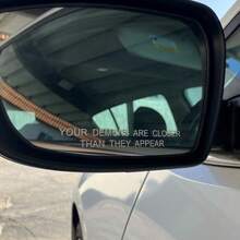 Your Demons Are Closer Than They Look, Mirror Decals, Car Mirror Stickers, Car Decoration Stickers - one-size - View 8