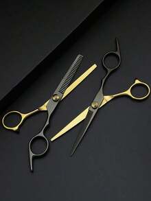 Bộ 1 kéo cắt tóc chuyên nghiệp dùng tại nhà, kéo cắt tóc bằng thép không gỉ, màu đen và vàng, dụng cụ làm tóc, sản phẩm và phụ kiện làm tóc cho tiệm cắt tóc, đồ dùng làm đẹp khi đi du lịch, dụng cụ làm tóc, đồ dùng cho tóc, đồ dùng cần thiết khi đi du lịch, du lịch, thợ cắt tóc, nhà tạo mẫu tóc, phụ kiện thợ cắt tóc, ngày lễ tình nhân, đồ dùng làm tóc, nhà tạo mẫu tóc, tiệm cắt tóc, salon, đồ dùng cần thiết cho kỳ nghỉ, sản phẩm chăm sóc tóc, tiệm cắt tóc, quà tặng Valentine, đồ dùng cần thiết khi đi du lịch cho phụ nữ, dụng cụ tạo mẫu tóc - Nhiều màu 2 - Xem 5