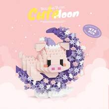 Creative Moon Flower Animals Small Particle Building Blocks,Micro Blocks DIY Toys,Cat Panda Nano Bricks Games, Valentine'S Day Gifts/New Year Gifts/Christmas Gifts, Desktop Decorations, Cute Ornaments - Multicolor - View 13