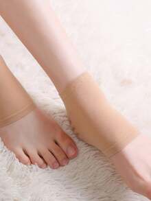 1 paire de couvre-talons/chaussettes de soin des talons - Lisse et hydratant, réduit les marques de gerçures des talons