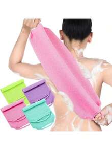 Long Exfoliating Back Scrubber Loofah With Handles For Shower,Back Exfoliating Body Scrubber Back Scrubber, Loofah Towel Beauty Body Scrubber For Home Shower, Travel Carrying, Widely Applicable, Bathroom Goodies