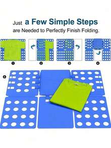 1/2 Adjustable Plastic Clothing Folding Board - A Simple And Quick Multi-Hole Clothing Folding And Organizing Rack, Suitable For Home Storage, As Well As A Gift For Back-To-School, Valentine's Day And Other Holidays. - Random Color - View 5