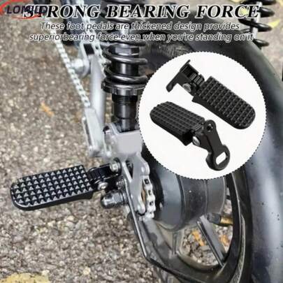 1 Paar LOMILD Aluminium-Legierung Fahrradpedale - rutschfeste Schnellverschluss-Hinterradpedale mit strukturiertem Griff, robustes, leichtes Design, geeignet für Falträder, Mountainbikes und E-Bikes - sicherer Sitz und einfache Montage, Mountainbike-Zubehör, E-Bike-Upgrade, stilvolle Metalloberfläche, stabile Konstruktion