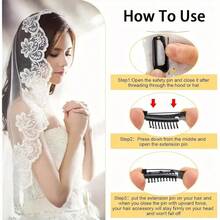 1/2/3 Stücke Bestseller Clips, Hut, Schleier, Schal Fixierclips, Perücken Haarteil, elastische BB Clips, Klauenclips, Haarklammern, Haarspangen, Haarbarrettes