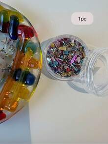 1/2pcs Pearlescent Jewelry Box Niche Manicure Design Materials, Colorful Crushed Stones, Nail Charms, Charms, Nail Accessories, Nail Parts, Components, Nail Supplies