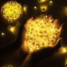 200pcs Balloon Lights Warm White Mini Led Lights Round Long Standby Time Multicolor Ball Lamps Paper Lantern Balloon Liamps For Easter Birthday Party Christmas Halloween Decoration - 紅色 - 查看 1