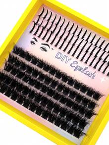 3-In-1 False Eyelash Clusters, 200D/160D/120D/100D/80D/60D Long 6-20mm Pointed Tip Lower Lashes, 280/264/248/232/216 Pieces, Thick Single Lash, DIY Pointed Tip Lashes, Cartoon Style Lash Clusters, Mink Fur Lash Strips, Thick Type - D - 查看 4