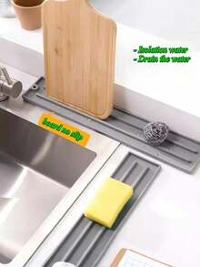 Silicone Narrow Seam Pot Lid Rack, Kitchen Storage Mat, Multi-Functional Countertop Non-Slip Drain Mat For Home Use, Hanging Storage, Stove Pot Spatula Storage Rack, Suitable For Cutting Boards, Spatulas, Pot Lids, Kitchen Supplies